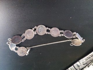 Pulsera de Plata con Monedas