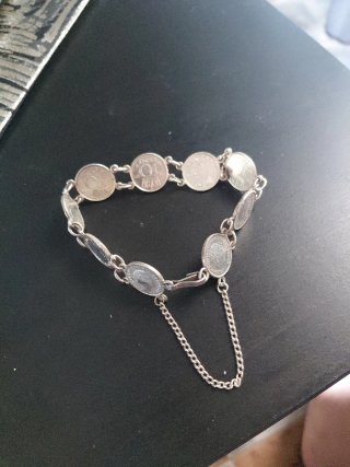 Pulsera de Plata con Monedas