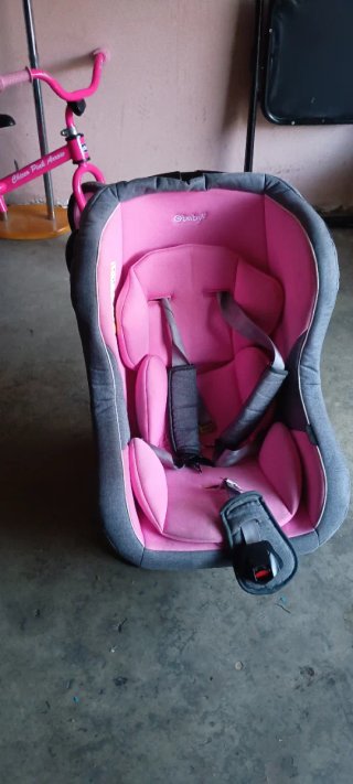 Silla de coche Baby rosa y gris