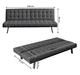 Sofá Cama Negro Terciopelo, Liquidación!!