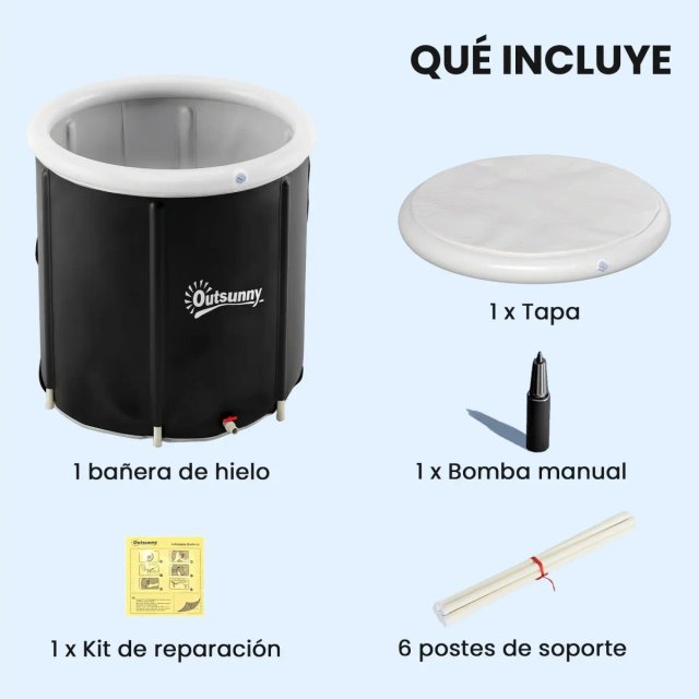 Bañera Hielo 280L Portátil Hinchable