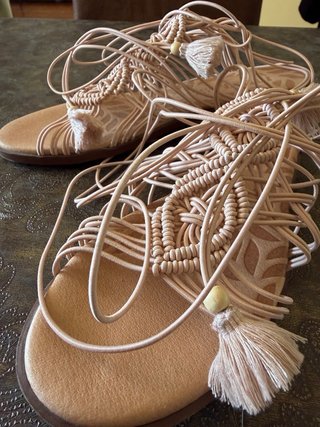 Sandalias Romano Boho Chic Beige