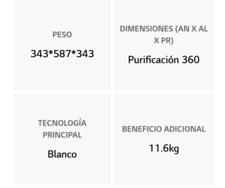 Purificador y humidificador  360 grados