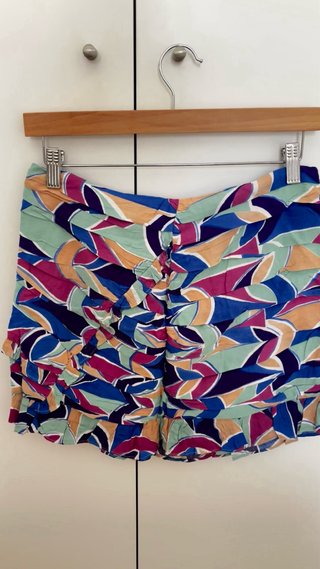 Falda Zara Estampada Volantes Talla M