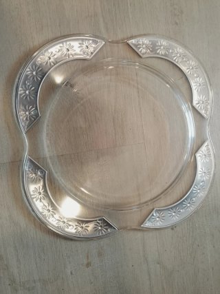 Salvaplatos cristal y plata