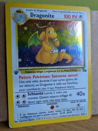 Dragonite 4 HOLO Primera Edición Pokémon