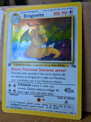 Dragonite 4 HOLO Primera Edición Pokémon