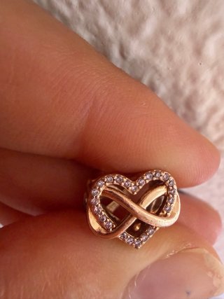Pandora Charm Corazón Infinito Oro Rosa