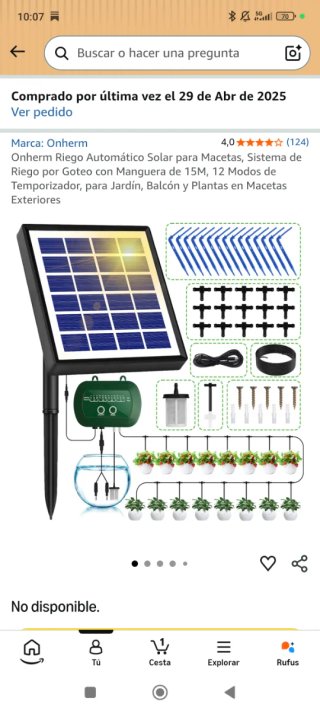 Sistema de riego automático con temporizador