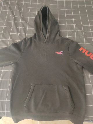 Sudadera Hollister Negra con Logo