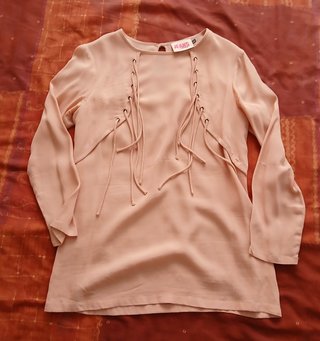 Blusa Jeans Jota+ge manga larga talla S