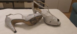 Zapatos de fiesta Pompes Vazquez plateados