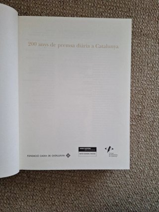 Libro/Llibre 200 anys de prensa diaria a Catalunya