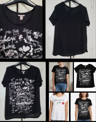 Lote 2 camisetas, Colores: una negra y otra Blanca