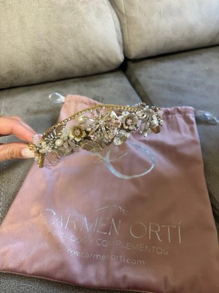 Tocado Novia Carmen Ortí Hecho a Mano