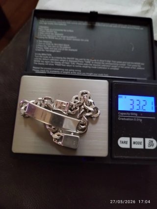 Esclava Plata S925, de 7mm de ancho y 20 cns largo
