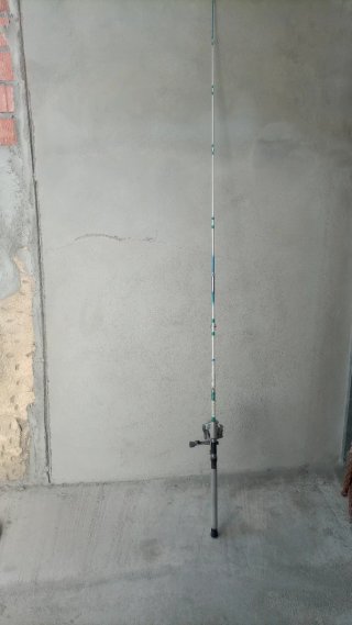 Caña de pescar con carrete