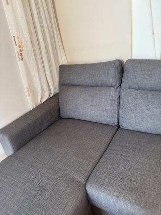 Sofá modular gris de tela IKEA
