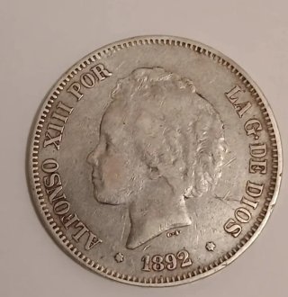 Lote para toni r. de 7 monedas de 5 pesetas plata