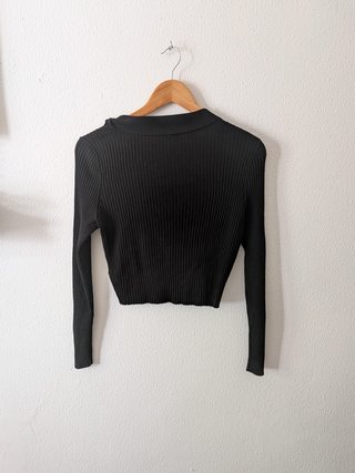 Camiseta H&M Negra Manga Larga Talla L