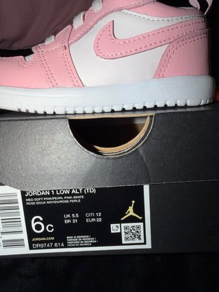 Nike Air Jordan 1 Talla 22 Bebé Rosa