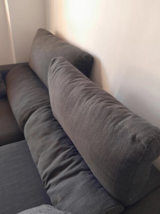 Sofá Cama Ikea 2 Plazas Tela Gris. Extensible.
