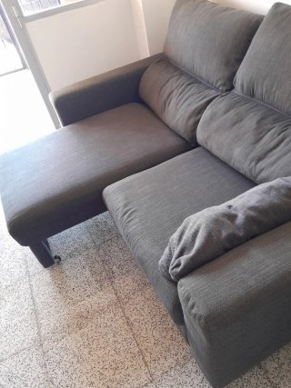 Sofá Cama Ikea 2 Plazas Tela Gris. Extensible.
