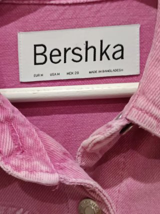 Sobrecamisa Bershka Rosa Lavado Talla M