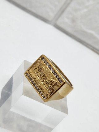 Anillo Última Cena Acero Quirúrgico Chapado Oro