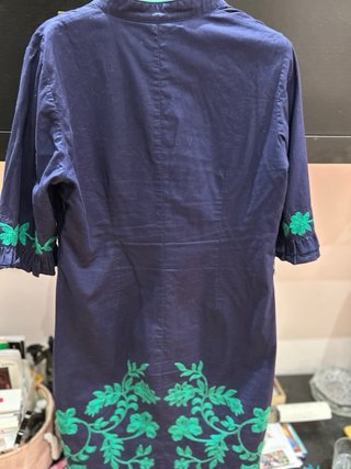 Vestido Azul-Verde - Cloche-Estilo Andaluz-S/M/L