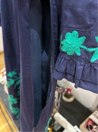 Vestido Azul-Verde - Cloche-Estilo Andaluz-S/M/L