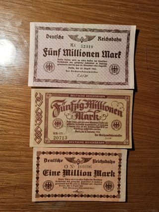 Billetes Alemanes Reichsbank Superinflación