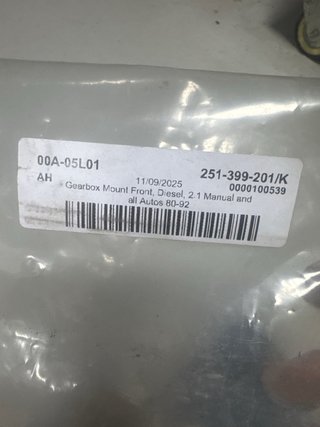 Silentblock caja de cambios Diesel VW T3