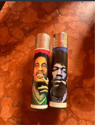 2 accendini Clipper Bob Marley Jimi Hendrix