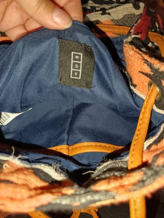 Bolso Mochila Estampado Cuero Sintético