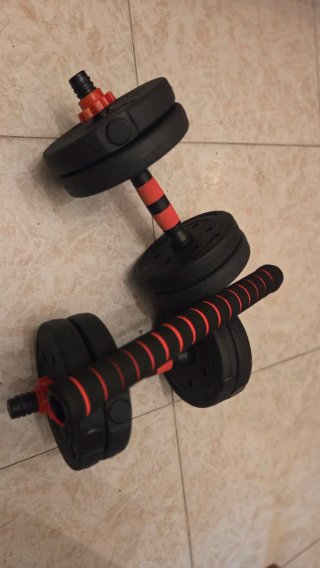 Set Mancuernas 5Kg + Barra