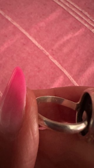 Anillo Plata Turmalina Negra Ovalada