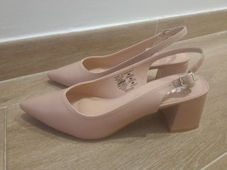 Zapatos de tacón beige/rosa