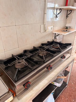Plancha de cocina profesional acero inoxidable