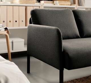 Divano a 2 posti Ikea Glostad in tessuto grigio