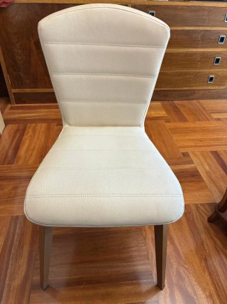 Silla Comedor blancas Piel Sintética Madera