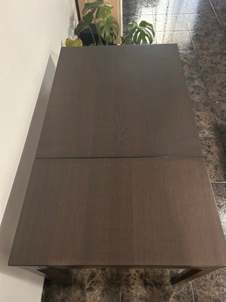Mesa de comedor extensible de madera