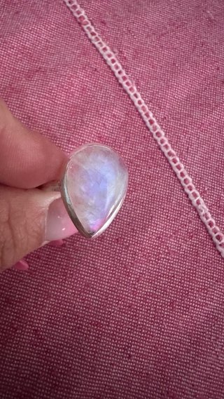 Anillo Piedra Luna Plata