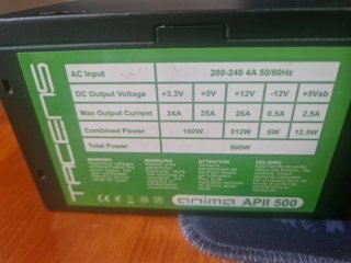 Fuente de Alimentación PC Negra