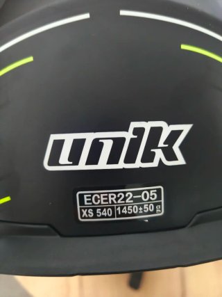 Casco Moto Unik Negro y Amarillo