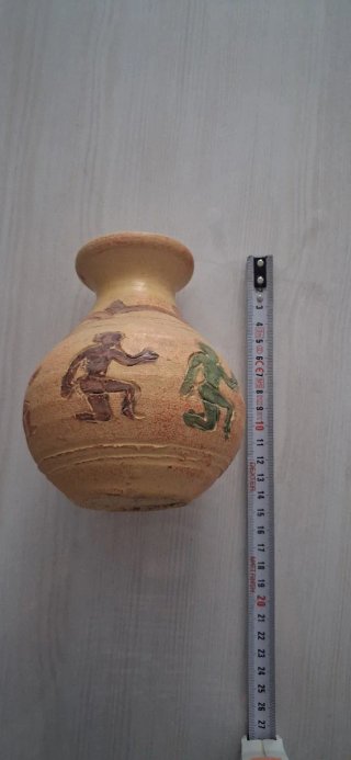 Jarrón Cerámica Artesanal Figuras