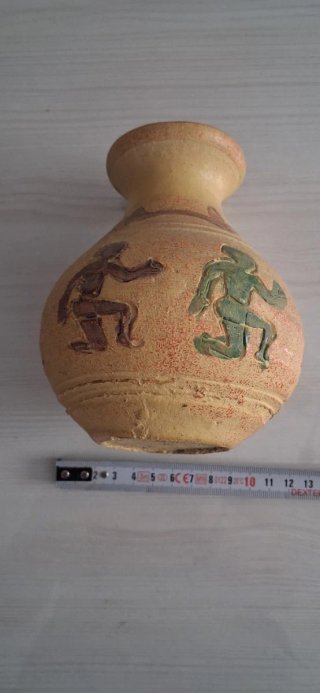 Jarrón Cerámica Artesanal Figuras
