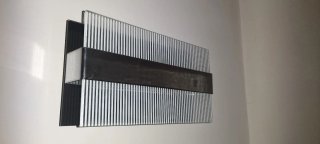 Aplique de pared de cristal y metal
