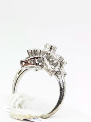 Anillo diamantes oro 18k blanco