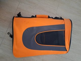 Bolsa transportín Perro/Gato Naranja y Gris